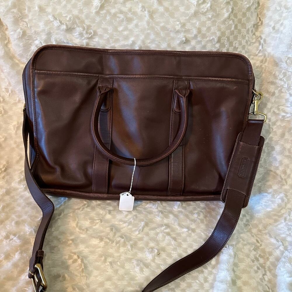 Vintage Coach Briefcase Cowhide Brown 0538 Bag Messenger Bag Shoulder Bag.
